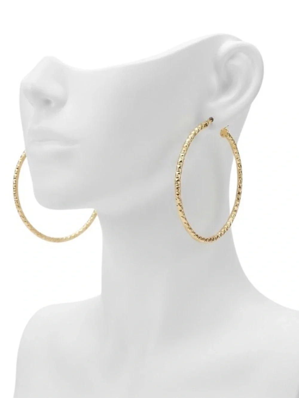 Dainty Swirl Gold Tone Lever Back Hoop Earrings (NWT)